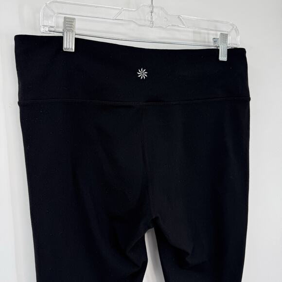 Athleta Gleam Faux Leather Front High Rise Luxe Tight Black Size Large - Picture 5 of 10